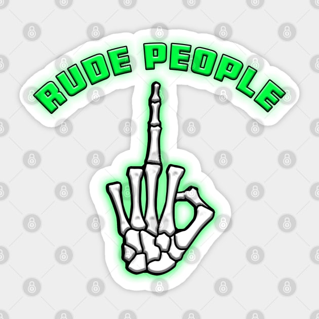 Fuck Rude People Lime Sticker by Shawnsonart